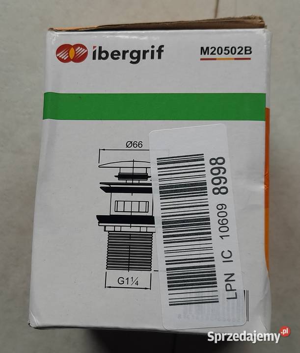 Ibergrif M20502B Korek ClickClack do Umywalki Dom i Ogród śląskie