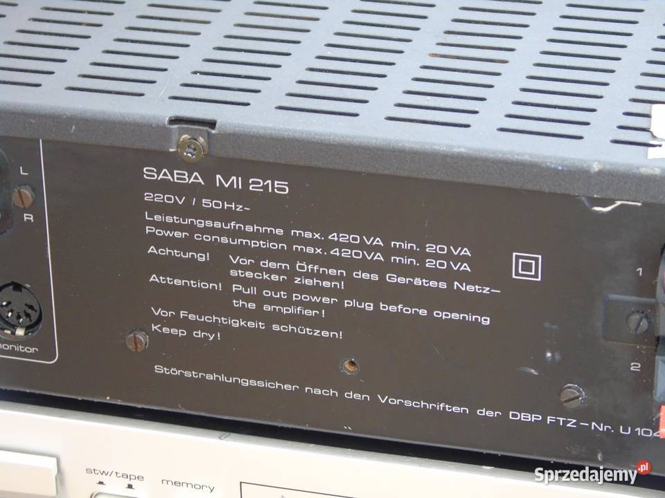 Wzmacniacz SABA MI 215 Vintage WYSYŁKA Jasło