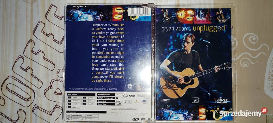 Bryan Adams Unplugged DVD Nowy Prawdziwy Rarytas Płyty i kasety Wąbrzeźno sprzedam