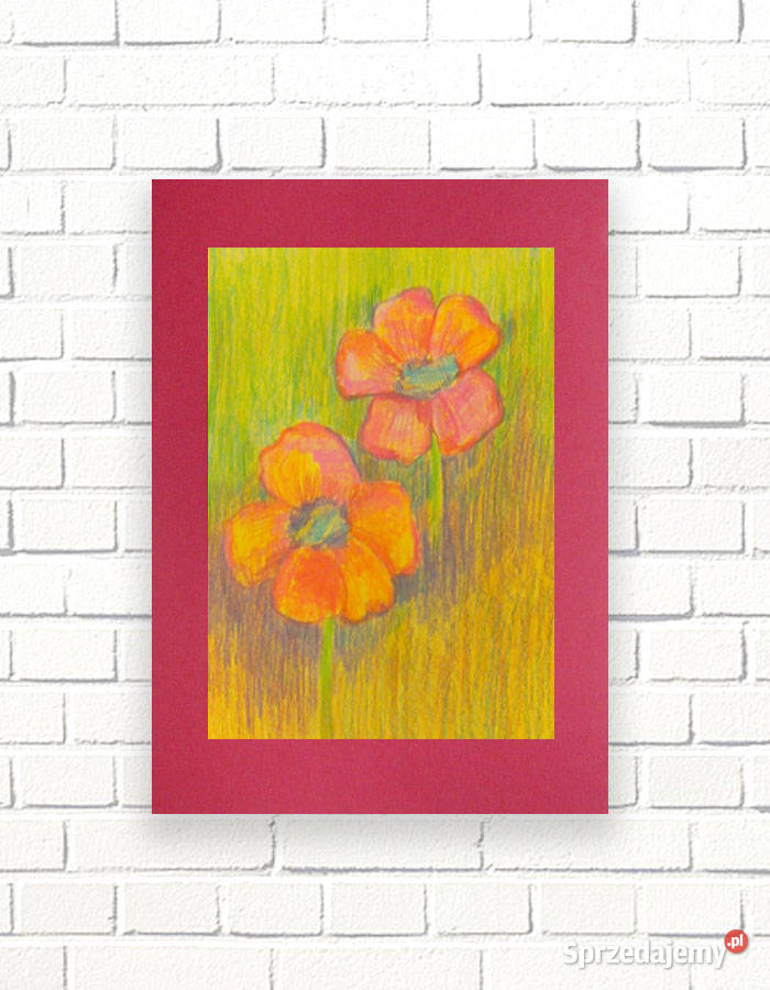 maki rysunek rysunek z makami dwa kwiatki obraz Szczecin sprzedam