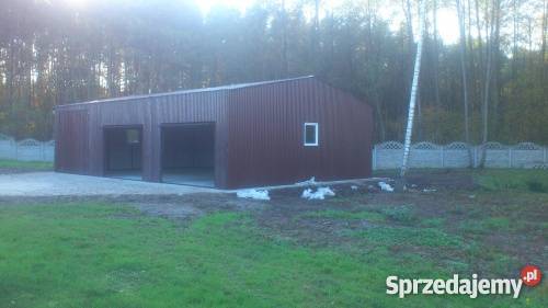 Garaż Blaszany Garaże 12x8 Profil Zamknięty Okna Będzin
