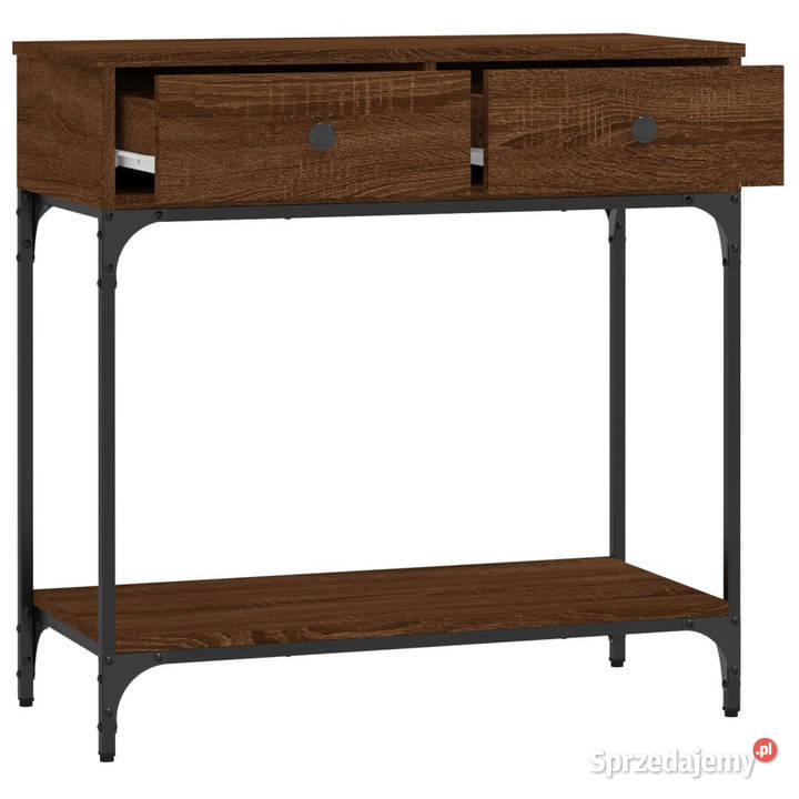 Stolik konsolowy brązowy dąb 75x345x75 WM833402 Warszawa sprzedam