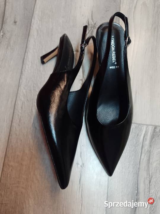 41 London Rebel Czarne czółenka wieczorowe z Kraków sprzedam