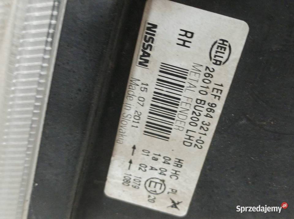 LAMPA PRZÓD PRAWA Nissan Almera Tino I 20002006 świętokrzyskie sprzedam