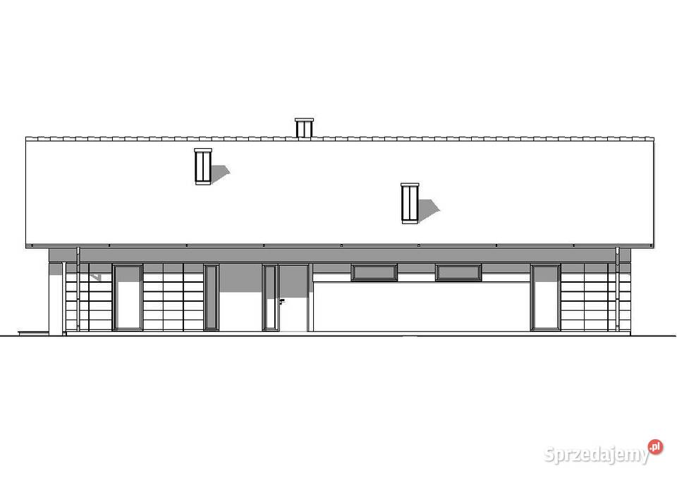 PROJEKT DOMU PARTEROWEGO W STYLU WSPÓŁCZESNYM Kraków sprzedam