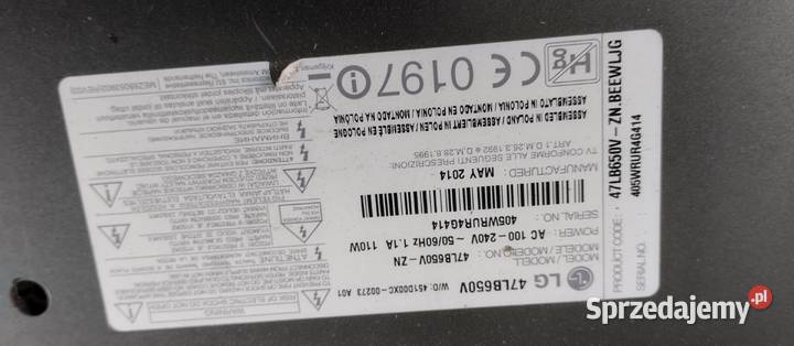 LG47LB650V Częsci Bydgoszcz sprzedam