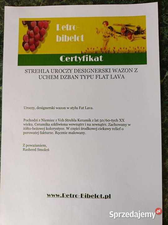 Wazon dzban z uchem Wazony Koszalin