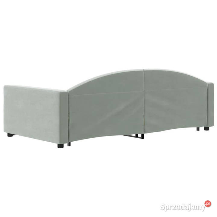 Sofa rozsuwana z szufladami jasnoszara aksamit Łóżka mazowieckie Warszawa