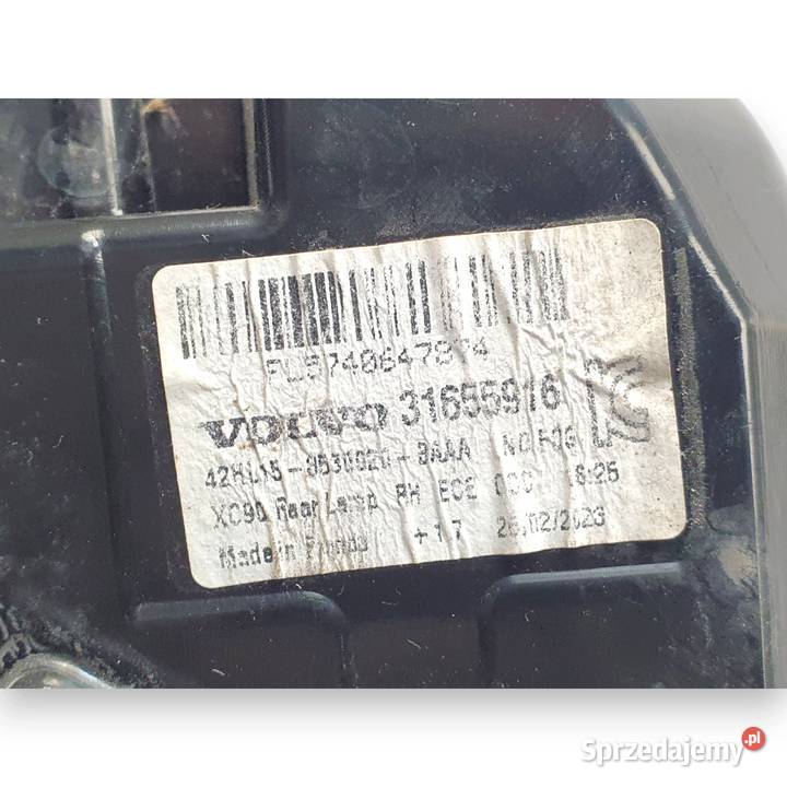 LAMPA PRAWA Volvo XC90 II prawy tył tylna tylnia Chełm sprzedam