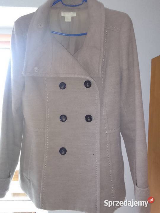 Płaszcz damski H M rozmiar 40 szary/srebrny
