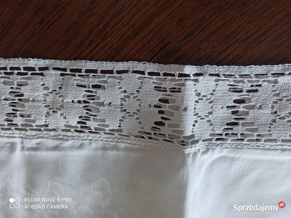 Obrus bawełniany PRL 160x100 biały