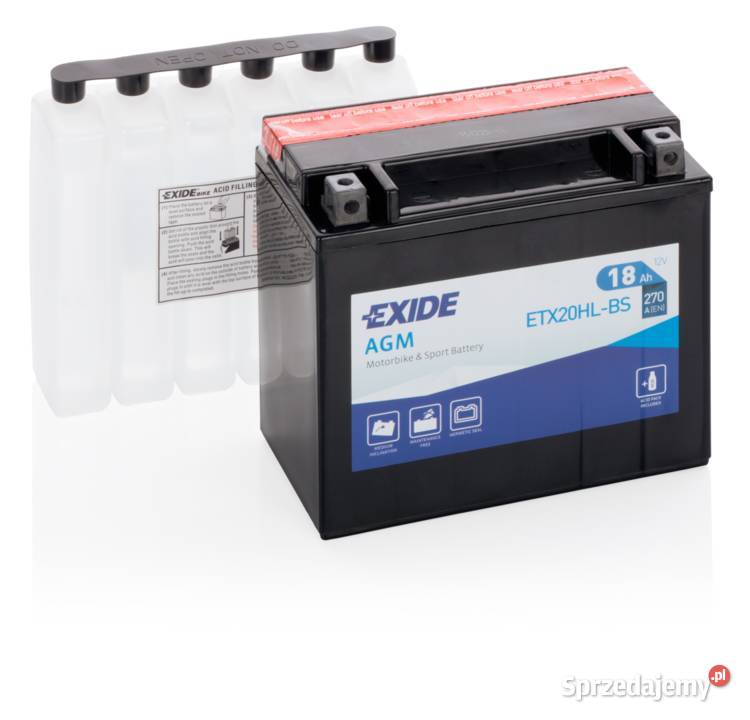 Akumulator motocyklowy EXIDE ETX20HLBS YTX20HLBS
