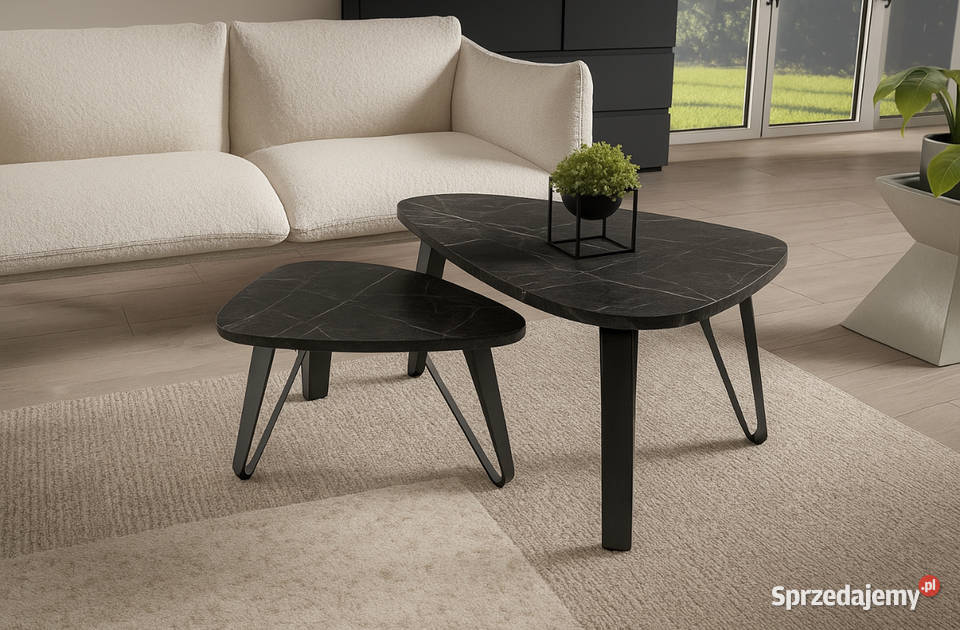 Zestaw owalnych stolików kawowych Ovo różne Dom i Ogród Tarchały Małe