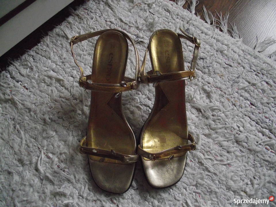 ESINO WŁOSKIE MARKOWE SANDAŁKI NA SZPILCE r 38 wielkopolskie Piła