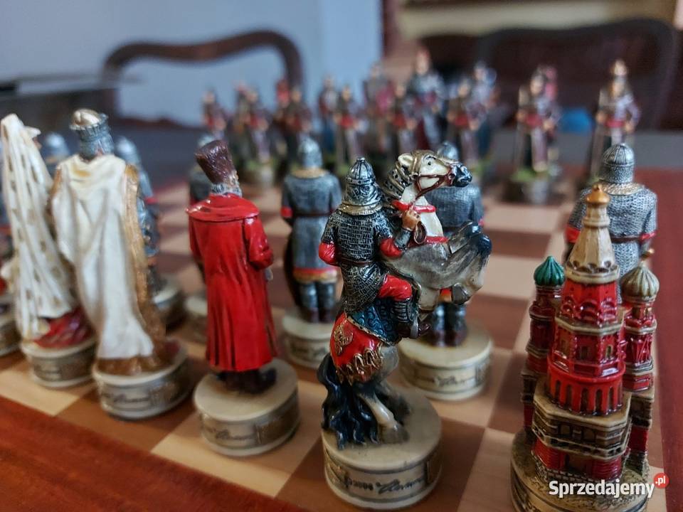 Szachy z żywicy marmurkowej 35x35 Ekonomiczne i strategiczne Sosnowiec