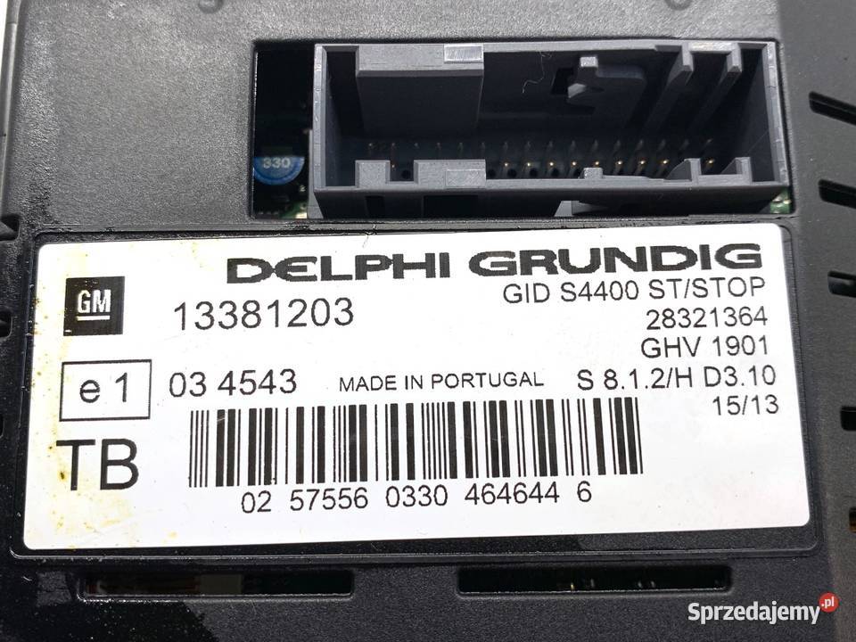 WYŚWIETLACZ OPEL CORSA D 13381203 0614 EKRAN osobowe