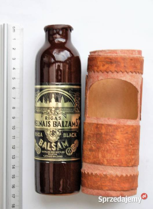 Riga Balsam butelka gliniana w brzozowej korze Lublin