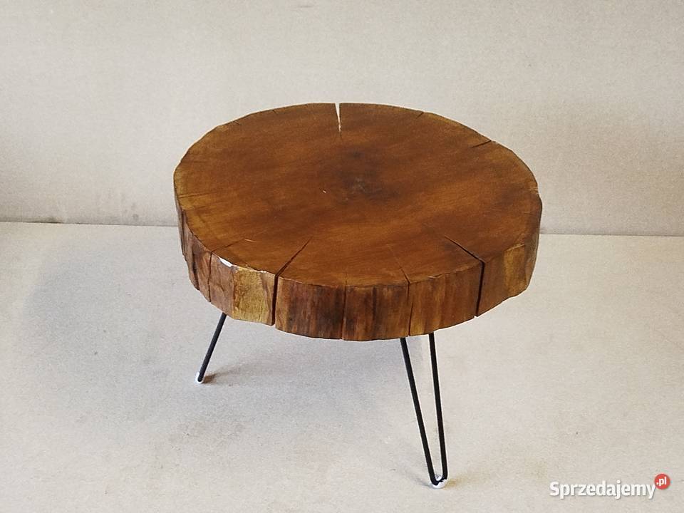 Stolik kawowy z plastra dębu 62cm Katowice sprzedam