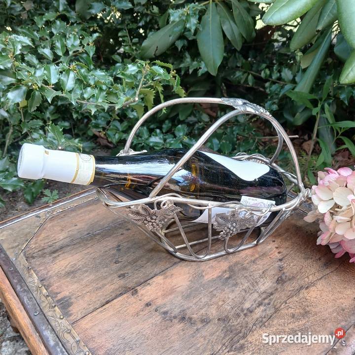 Francuski metalowy stojak na wino na stół mazowieckie Warszawa