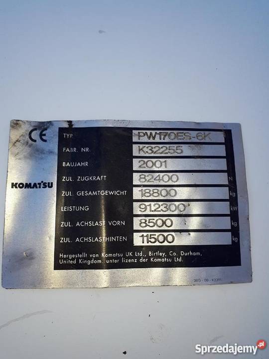 Koparka kołowa komatru pw 170 łyżka skarpowa Garwolin