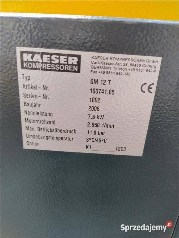 Sprężarka KAESER SM12T opolskie Wilków