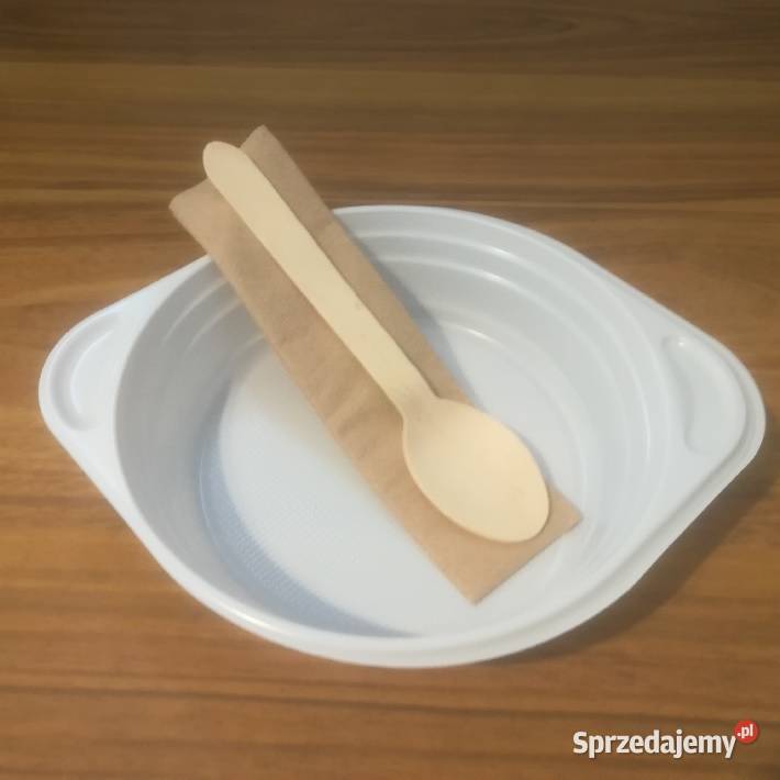 Zestaw jednorazowy obiadowy sztućce białe