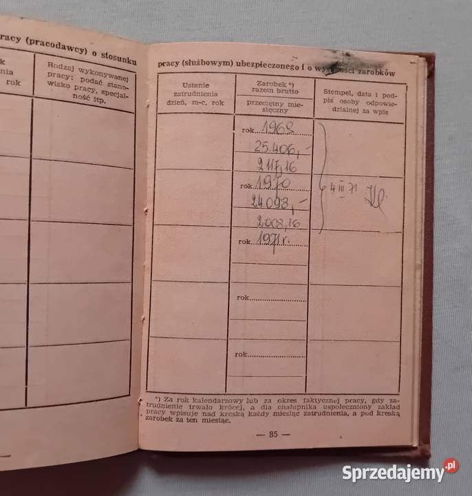 Legitymacja ubezpieczeniowa Szczecińskie Zakłady Koźminek