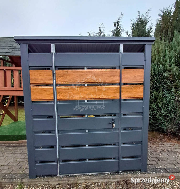 Wiata śmietnikowa 16x08m Antracyt Schowek Piła
