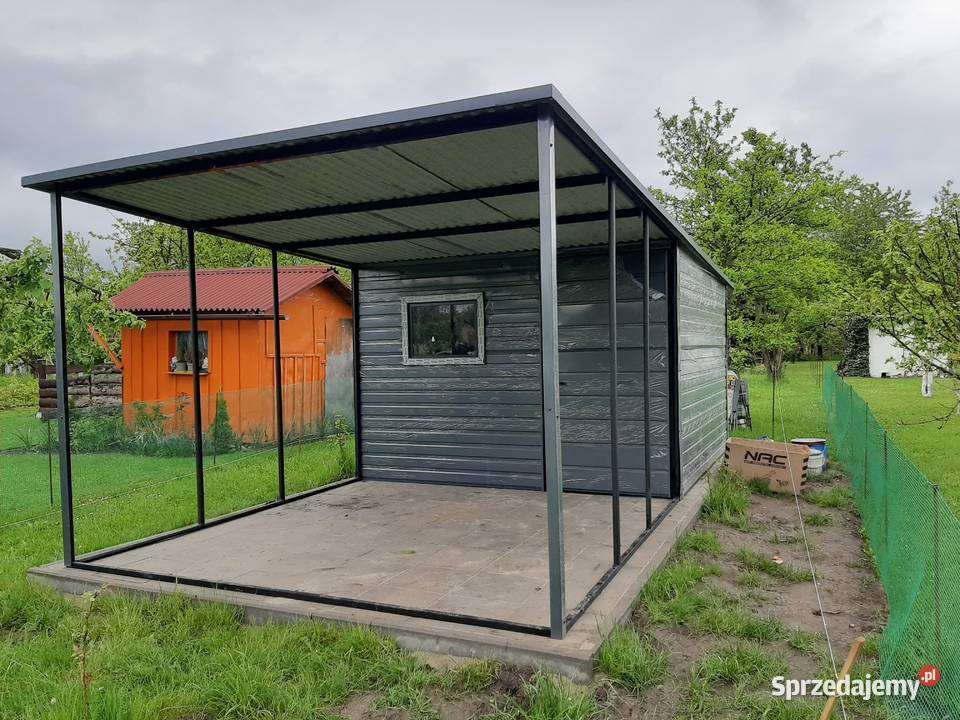 Garaż Blaszany z zadaszeniem bocznym Wiata kujawsko-pomorskie Grudziądz