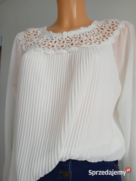 Biała plisowana bluzeczka Moda i Styl podlaskie