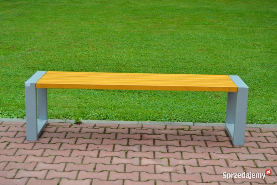 Ławka parkowa bez oparcia miejska ogrodowa loft mazowieckie Warszawa