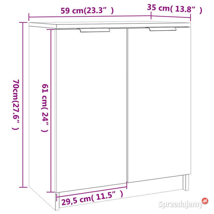 Szafka na buty czarna 59x35x70 materiał mazowieckie Warszawa