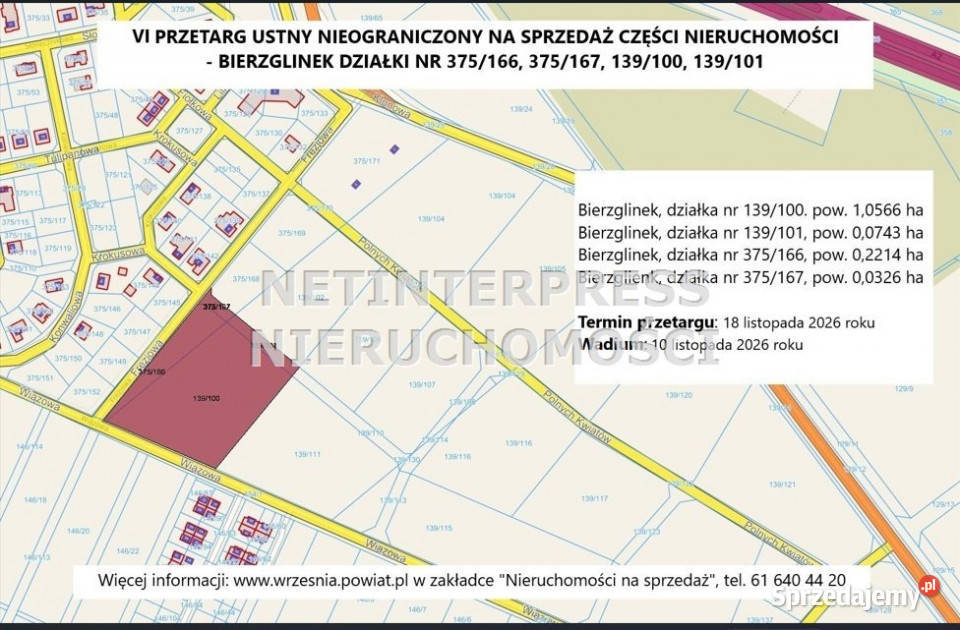 Działka 13849m2 Września wielkopolskie