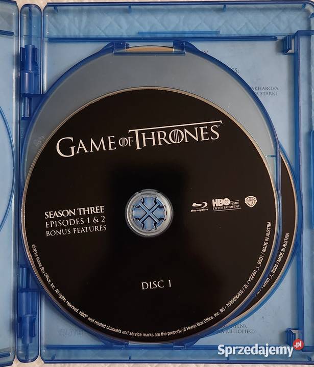 Gra o tron sezon 3 bluray Warszawa sprzedam