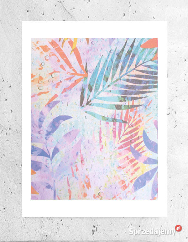 pastelowy plakat liście plakat A4 liście plakat Opole