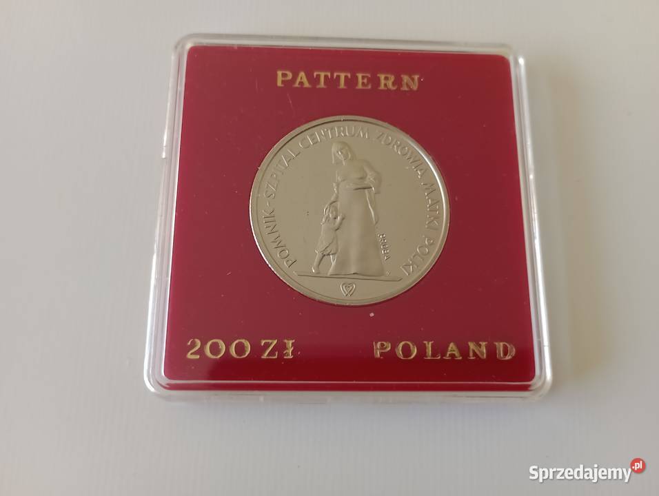Moneta 200 1985r Pomnik szpital Centrum zdrowia Antyki, Sztuka, Kolekcje Mosina