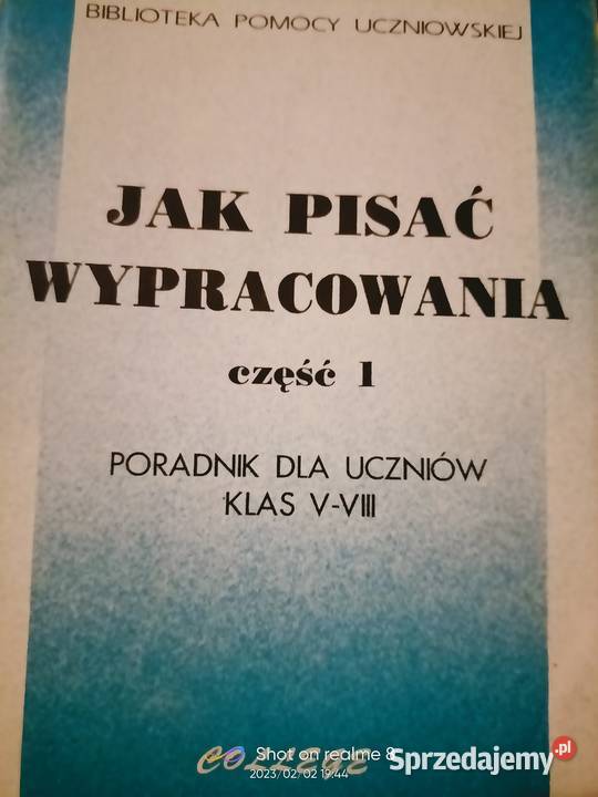 pisać wypracowania część 1 unikat okazy literaturoznawstwo mazowieckie sprzedam