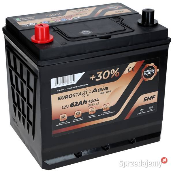 Akumulator Eurostart 12V 62Ah 580A L ECA62L Jelcz-Laskowice sprzedam