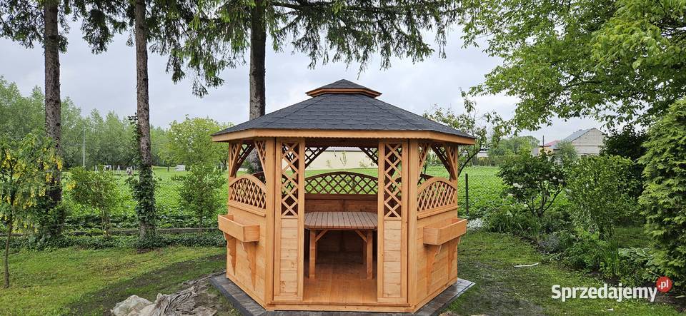 Altany ogrodowe sześciokątne drewniane małopolskie Maków Podhalański