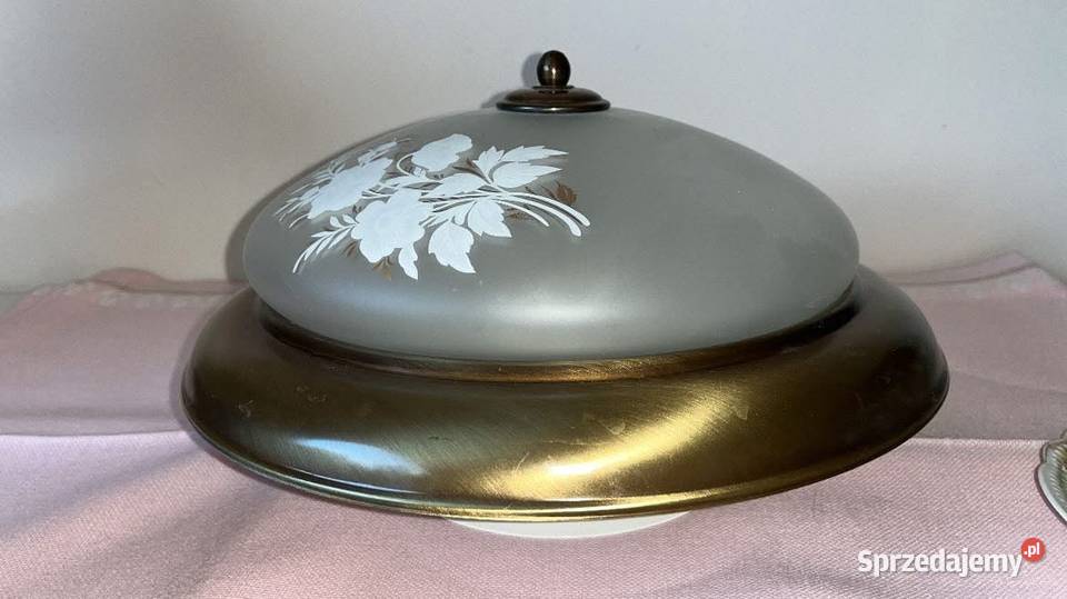 Lampa lampion kinkiet Piękne mleczne szkło z Gdańsk