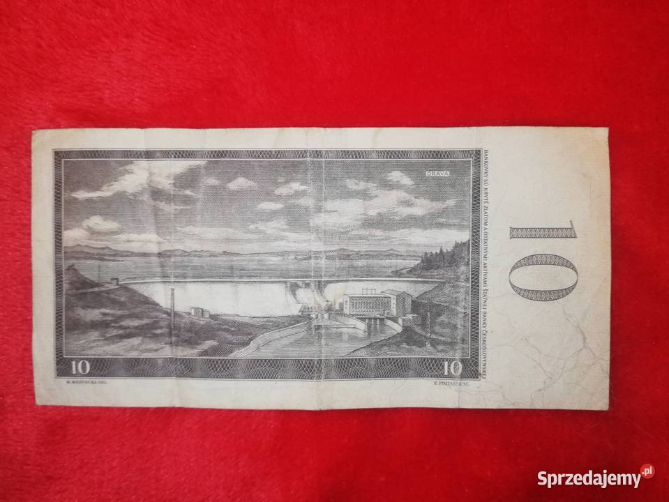 Stary banknot 10 koron czeskich 1960 r Warszawa