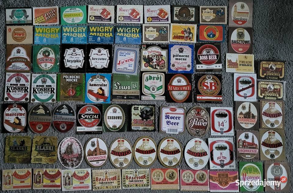 Etykiety piwne zestaw 313 etykiet piwnych Ząbki