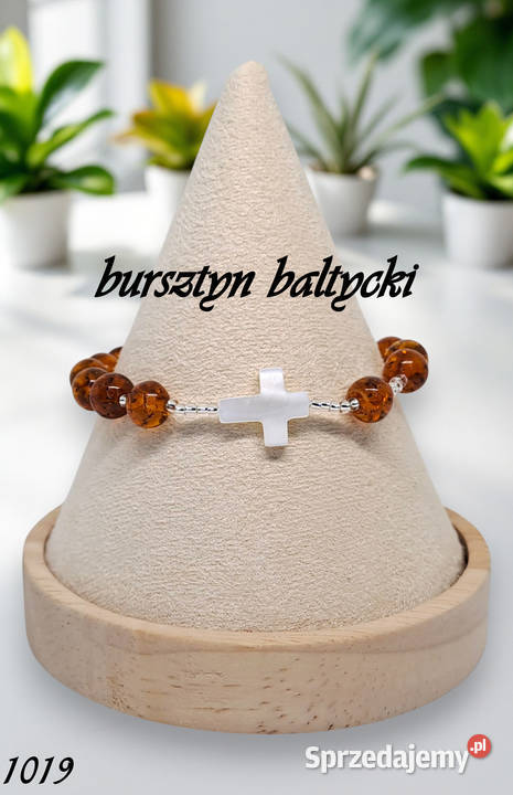 Bransoletka różaniec dziesiątka różańca BURSZTYN mazowieckie Warszawa