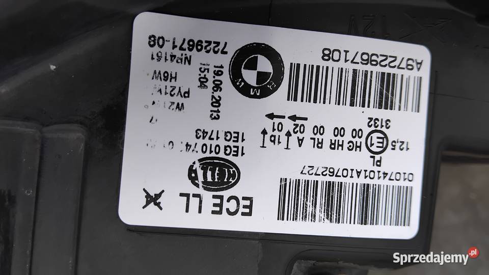 BMW 1 F20 F21 reflektor H7 ORG EU lewe Mielec