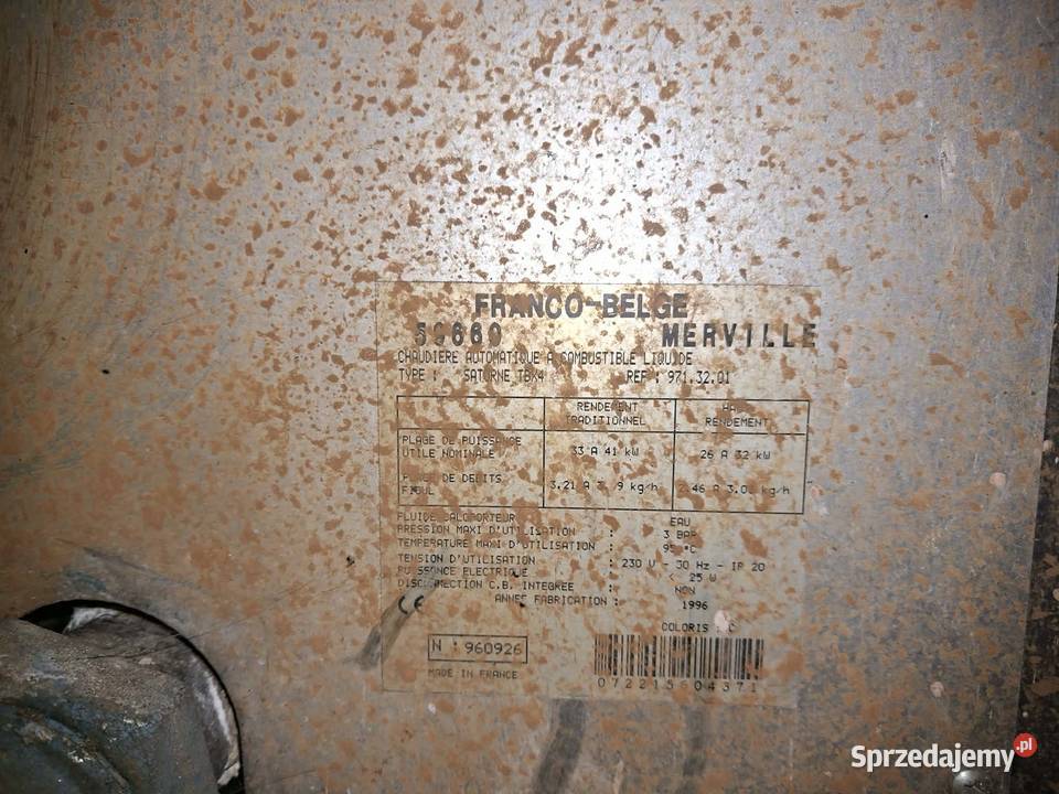 Kocioł Na olej napędowy MEEVILLE SATURN TEX4