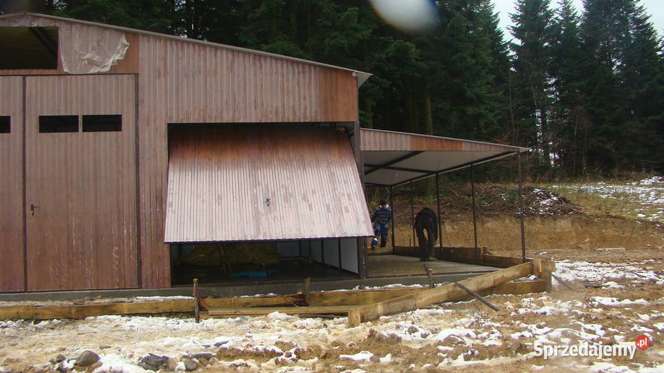 GARAŻ BLASZANY Wiata Hala Drewnopodobny Magazyn 80m2