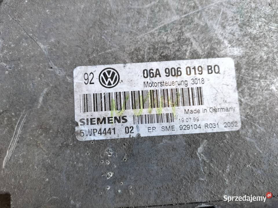 VW GOLF 4 IV BORA 06A906019BQ MODUŁ KOMPUTER lubelskie Kamień-Kolonia
