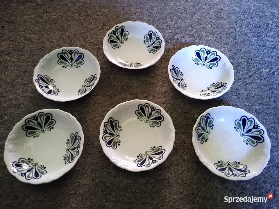 Salaterki porcelanowe komplet 6 Bolków