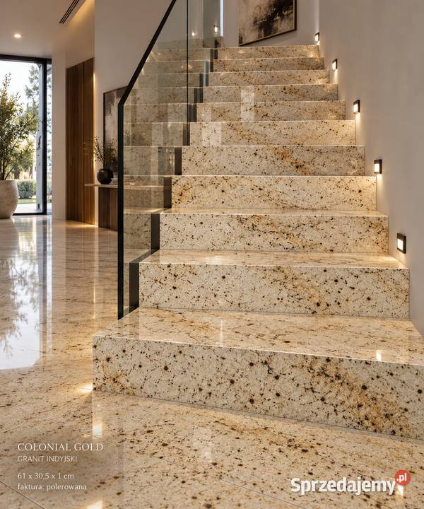 Płytki granit indyjski COLONIAL GOLD 61x305x1 Macierzysz