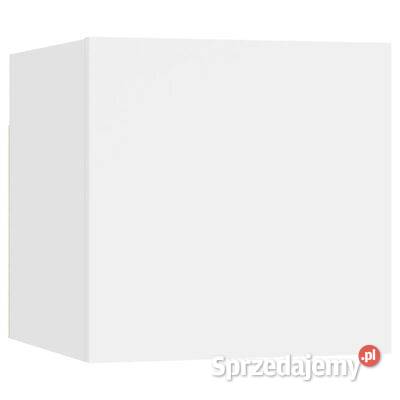 vidaXL Wisząca szafka telewizyjna, biała, 30,5x30x30 cm